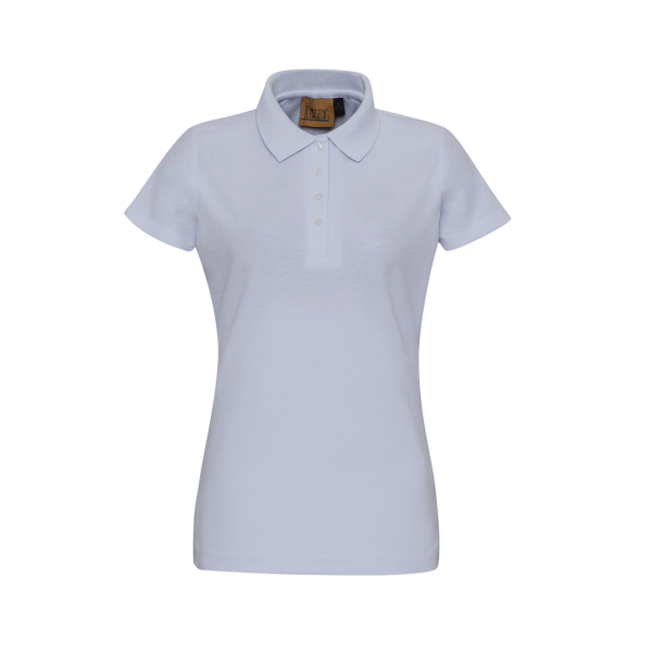 White P500 Short Sleeve Polo Shirt For Women
